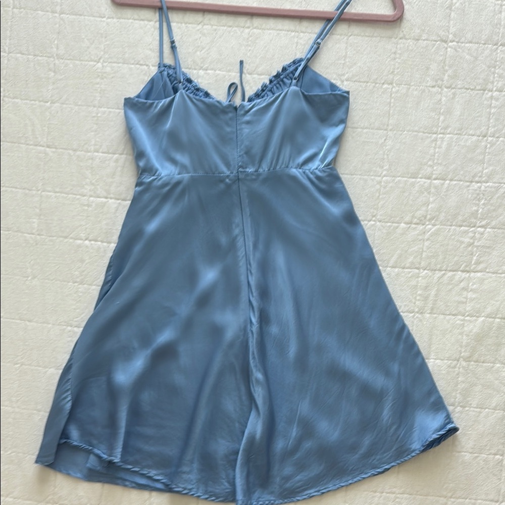 Astr Blue Ruffled Ruched Sundress - Picture 4 of 5